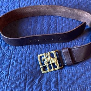 Lands End leather belt